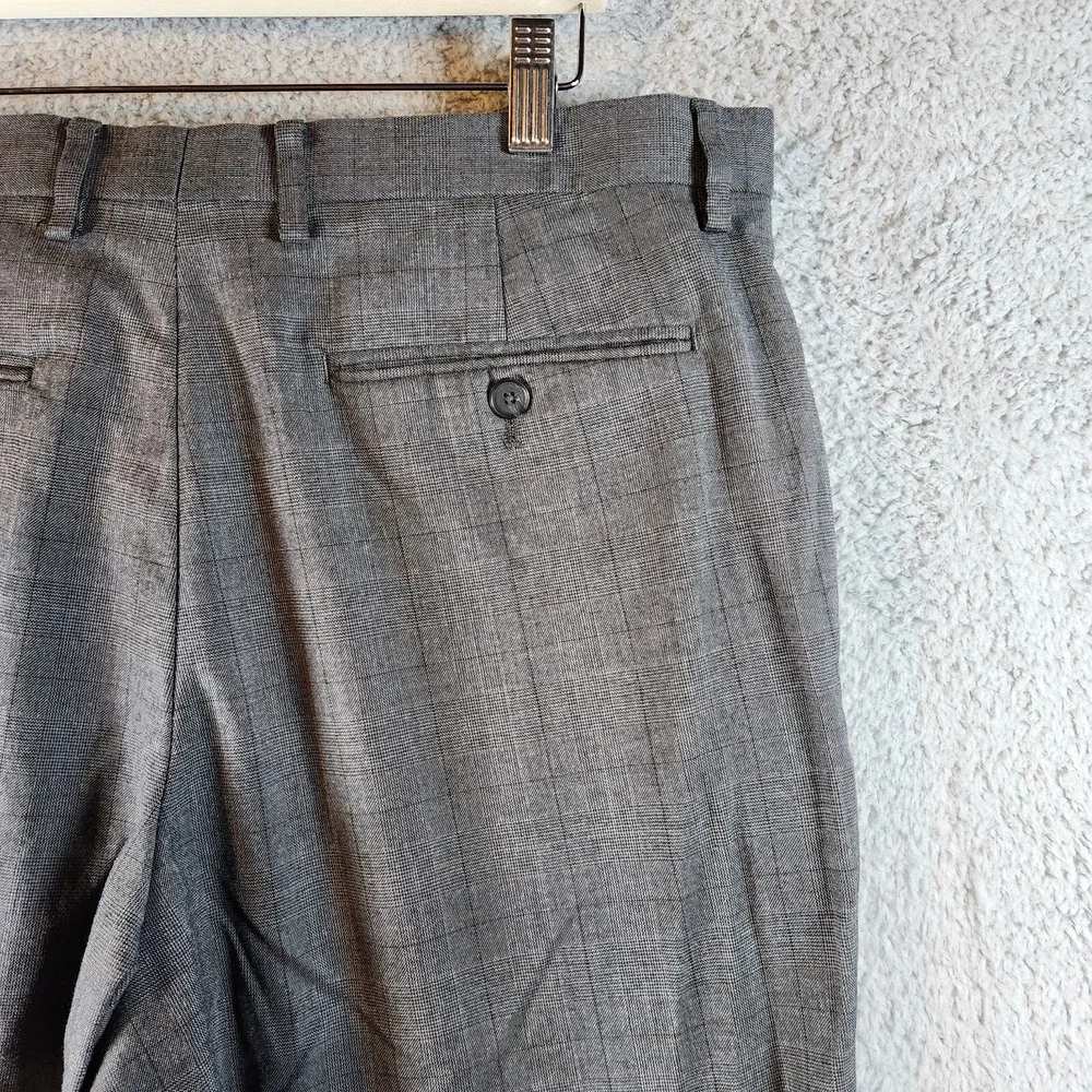 Banana Republic Dress Pants Men's 34x32 Gray Standard Fit Stretch Straight Leg